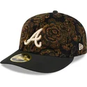 bone-curvo-preto-justo-59fifty-low-profile-floral-cord-three-looms-printed-corduroy-da-atlanta-braves-mlb-da-new-era