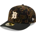 bone-curvo-preto-justo-59fifty-low-profile-floral-cord-three-looms-printed-corduroy-da-detroit-tigers-mlb-da-new-era