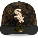 bone-curvo-preto-justo-59fifty-low-profile-floral-cord-three-looms-printed-corduroy-da-chicago-white-sox-mlb-da-new-era