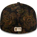 bone-curvo-preto-justo-59fifty-low-profile-floral-cord-three-looms-printed-corduroy-da-san-diego-padres-mlb-da-new-era