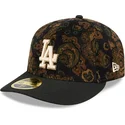 bone-curvo-preto-justo-59fifty-low-profile-floral-cord-three-looms-printed-corduroy-da-los-angeles-dodgers-mlb-da-new-era