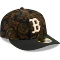 bone-curvo-preto-justo-59fifty-low-profile-floral-cord-three-looms-printed-corduroy-da-boston-red-sox-mlb-da-new-era