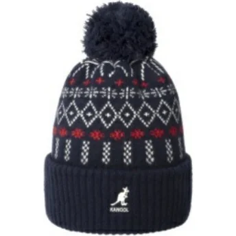 Gorro azul marinho com pompom Holiday Dk Blue da Kangol