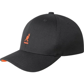 Boné curvo preto justo Wool Flexfit Baseball Beluga Black da Kangol