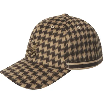 Boné curvo castanho ajustável Block Zig Baseball Brown da Kangol