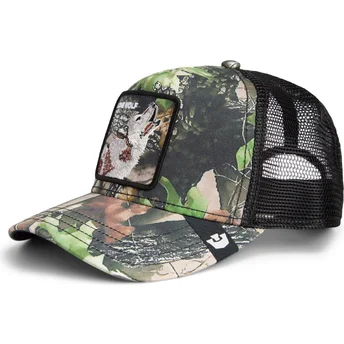 Boné trucker camuflagem lobo Lone Wolf Camouflage Seasonal Real Tree The Farm da Goorin Bros.