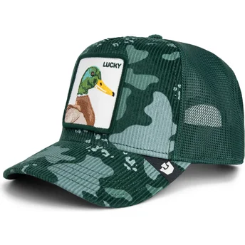 Boné trucker verde pato Lucky Duck Corduroy Camo The Farm da Goorin Bros.
