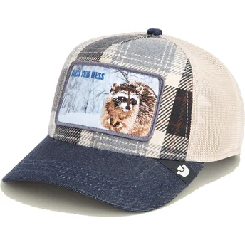 Boné trucker azul guaxinim Bless This Mess Free Spirited Homestead The Farm da Goorin Bros.