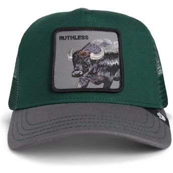 Boné trucker verde e cinza búfalo Ruthless Two-Tone Buffalo Sport The Farm da Goorin Bros.