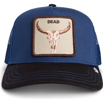 Boné trucker azul e preto boi Two-Tone Skull Grit The Farm da Goorin Bros.