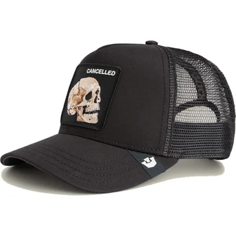 Boné trucker preto caveira The Cancelled Skull Grit The Farm da Goorin Bros.