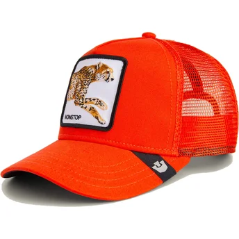 Boné trucker laranja para criança chita The Nonstop Mini The Farm da Goorin Bros.