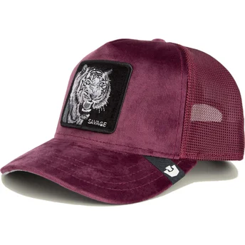 Boné trucker grená tigre Savage Tiger Velour The Farm da Goorin Bros.