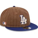 bone-plano-castanho-e-azul-ajustavel-9fifty-retro-crown-wool-pinstripe-da-los-angeles-dodgers-mlb-da-new-era