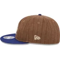 bone-plano-castanho-e-azul-ajustavel-9fifty-retro-crown-wool-pinstripe-da-los-angeles-dodgers-mlb-da-new-era
