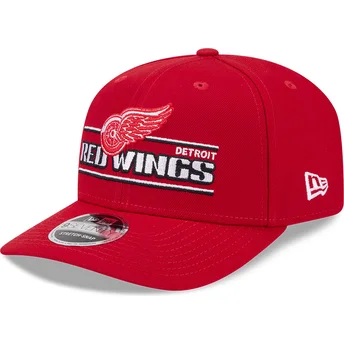 Boné curvo vermelho snapback 9SEVENTY Stretch Snap Stated da Detroit Red Wings NHL da New Era