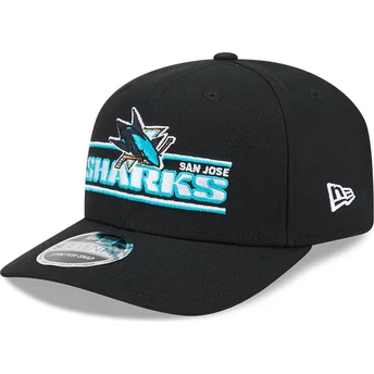 Boné curvo preto snapback 9SEVENTY Stretch Snap Stated da San Jose Sharks NHL da New Era