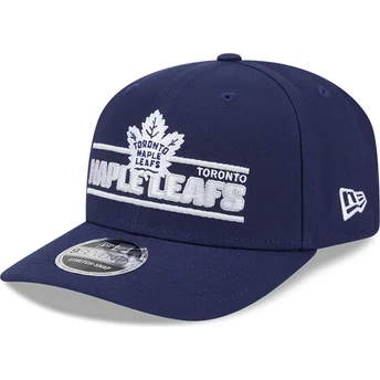 Boné curvo azul snapback 9SEVENTY Stretch Snap Stated da Toronto Maple Leafs NHL da New Era
