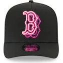 bone-curvo-preto-snapback-9fifty-a-frame-neon-da-boston-red-sox-mlb-da-new-era