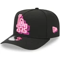 bone-curvo-preto-snapback-9fifty-a-frame-neon-da-los-angeles-dodgers-mlb-da-new-era