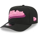 bone-curvo-preto-snapback-9fifty-a-frame-neon-da-oakland-athletics-mlb-da-new-era
