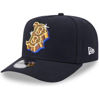 Boné curvo azul marinho snapback 9FIFTY A Frame Emblem da Boston Red Sox MLB da New Era