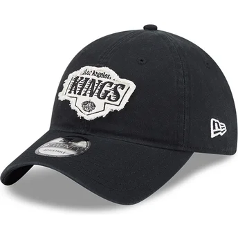 Boné curvo preto ajustável 9TWENTY Stamp da Los Angeles Kings NHL da New Era