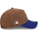 bone-curvo-castanho-e-azul-ajustavel-9twenty-a-frame-wool-pinstripe-da-los-angeles-dodgers-mlb-da-new-era