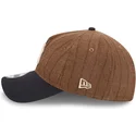 bone-curvo-castanho-e-azul-marinho-ajustavel-9twenty-a-frame-wool-pinstripe-da-new-york-yankees-mlb-da-new-era