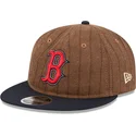 bone-plano-castanho-e-azul-marinho-ajustavel-9fifty-retro-crown-wool-pinstripe-da-boston-red-sox-mlb-da-new-era