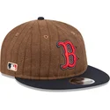 bone-plano-castanho-e-azul-marinho-ajustavel-9fifty-retro-crown-wool-pinstripe-da-boston-red-sox-mlb-da-new-era