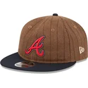 bone-plano-castanho-e-azul-marinho-ajustavel-9fifty-retro-crown-wool-pinstripe-da-atlanta-braves-mlb-da-new-era