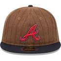 bone-plano-castanho-e-azul-marinho-ajustavel-9fifty-retro-crown-wool-pinstripe-da-atlanta-braves-mlb-da-new-era