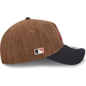 bone-curvo-castanho-e-azul-marinho-ajustavel-9twenty-a-frame-wool-pinstripe-da-atlanta-braves-mlb-da-new-era