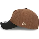 bone-curvo-castanho-e-preto-ajustavel-9twenty-a-frame-wool-pinstripe-da-chicago-white-sox-mlb-da-new-era