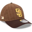 bone-curvo-castanho-ajustavel-9twenty-a-frame-wool-pinstripe-da-san-diego-padres-mlb-da-new-era