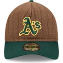 bone-curvo-castanho-e-verde-ajustavel-9twenty-a-frame-wool-pinstripe-da-oakland-athletics-mlb-da-new-era