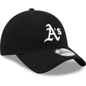 bone-curvo-preto-ajustavel-9twenty-merino-wool-da-oakland-athletics-mlb-da-new-era