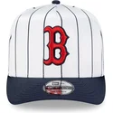 bone-curvo-branco-e-azul-marinho-snapback-9fifty-a-frame-satin-pinstripe-da-boston-red-sox-mlb-da-new-era