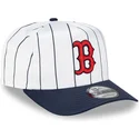 bone-curvo-branco-e-azul-marinho-snapback-9fifty-a-frame-satin-pinstripe-da-boston-red-sox-mlb-da-new-era