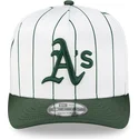 bone-curvo-branco-e-verde-snapback-9fifty-a-frame-satin-pinstripe-da-oakland-athletics-mlb-da-new-era