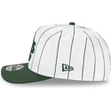 bone-curvo-branco-e-verde-snapback-9fifty-a-frame-satin-pinstripe-da-oakland-athletics-mlb-da-new-era