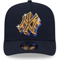 bone-curvo-azul-marinho-snapback-9fifty-a-frame-emblem-da-new-york-yankees-mlb-da-new-era