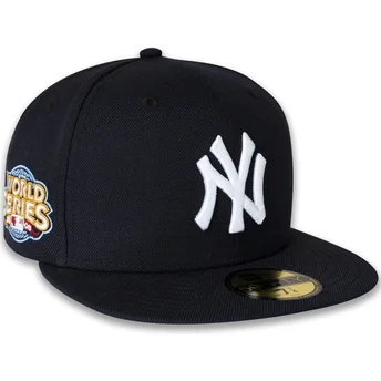 Boné plano azul marinho justo 59FIFTY World Series 2009 Side Patch da New York Yankees MLB da New Era