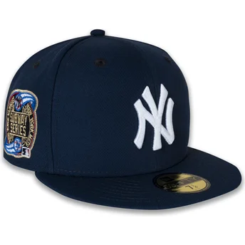 Boné plano azul marinho justo 59FIFTY Subway Series da New York Yankees MLB da New Era