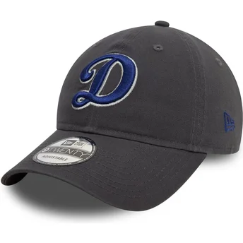 Boné curvo cinza ajustável 9TWENTY Core Classic da Los Angeles Dodgers MLB da New Era