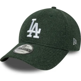Boné curvo verde snapback 9FORTY Melton Wool da Los Angeles Dodgers MLB da New Era