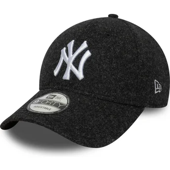 Boné curvo preto snapback 9FORTY Melton Wool da New York Yankees MLB da New Era