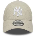 bone-curvo-bege-snapback-9forty-melton-wool-da-new-york-yankees-mlb-da-new-era