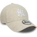bone-curvo-bege-snapback-9forty-melton-wool-da-new-york-yankees-mlb-da-new-era